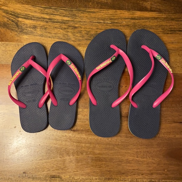 Havaianas Flip Flops Mom Size 6 + Child Size 13 - Picture 1 of 10